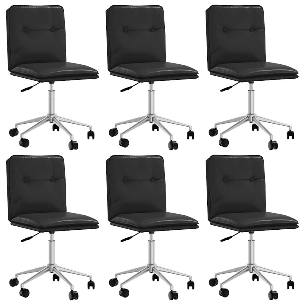 Esszimmerstühle 2 Stk. Schwarz Kunstleder