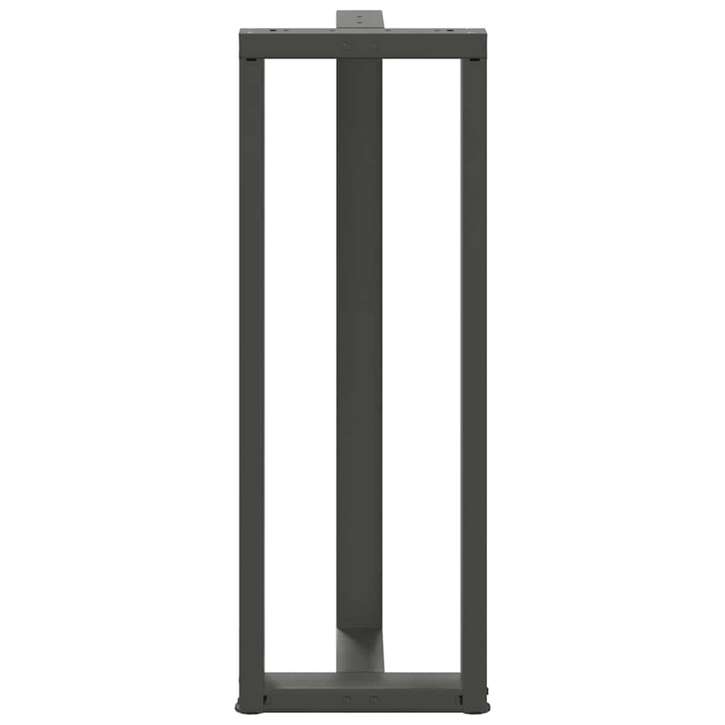 Couchtischbeine T-Form 2 Stk. Schwarz 30x25x(30-31) cm Stahl