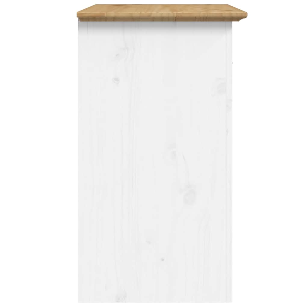 Nachttisch BODO Weiß 53x38,5x67 cm Massivholz Kiefer