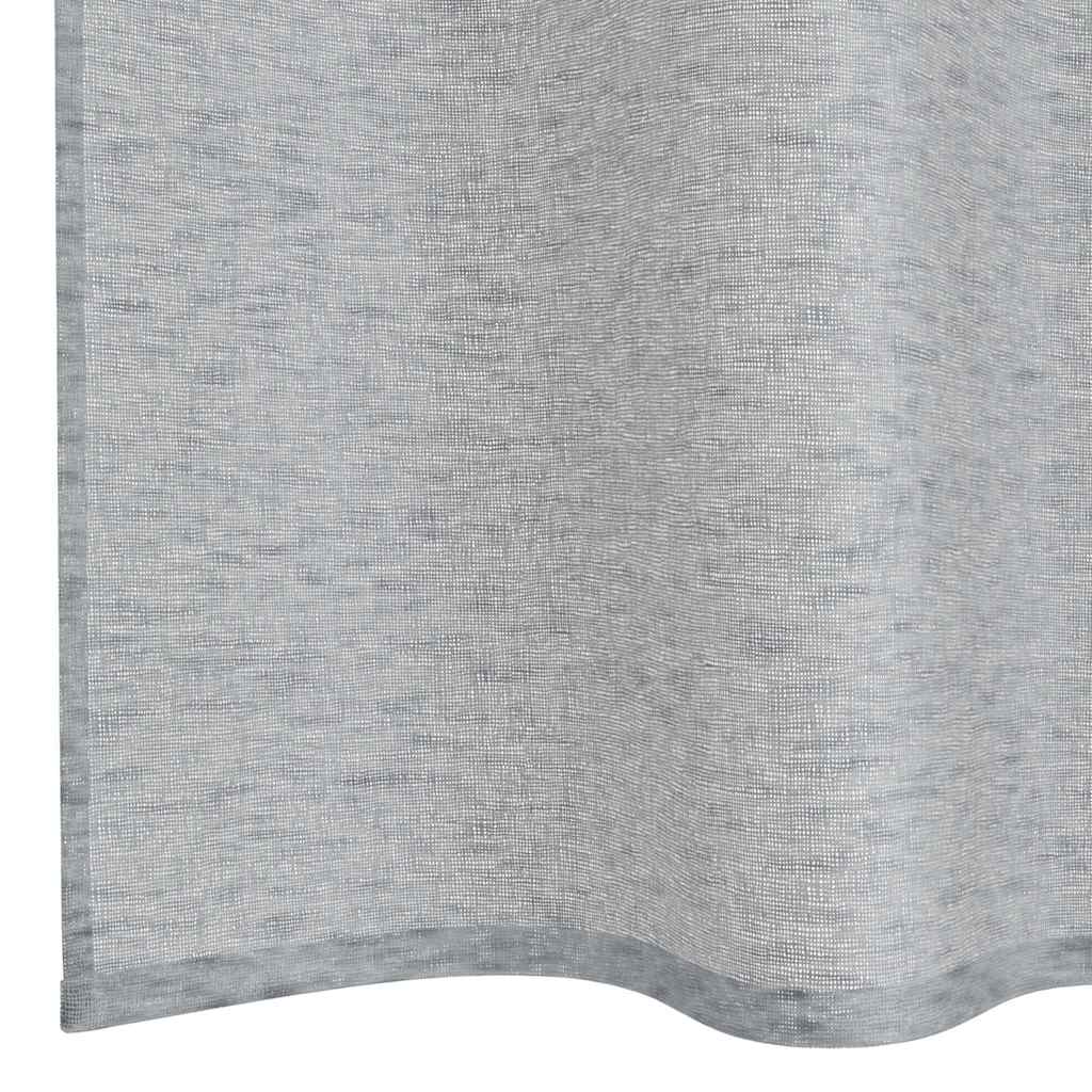 Voile-Vorhang mit Vorhängen 2 pcs Weiß 140 x 140 cm Polyester