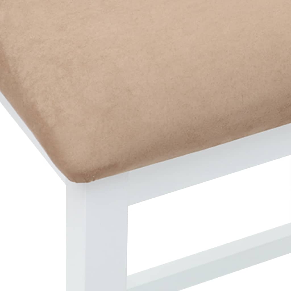 Barstühle mit Kissen 2 Stk. Braun Massivholz Gummibaum
