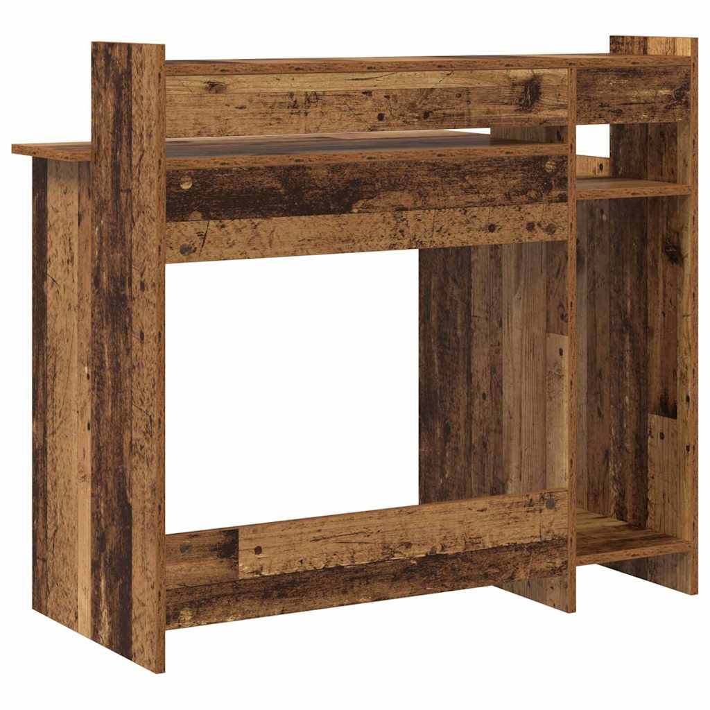 Schreibtisch mit LEDs Weiß 97x45x90 cm Holzwerkstoff