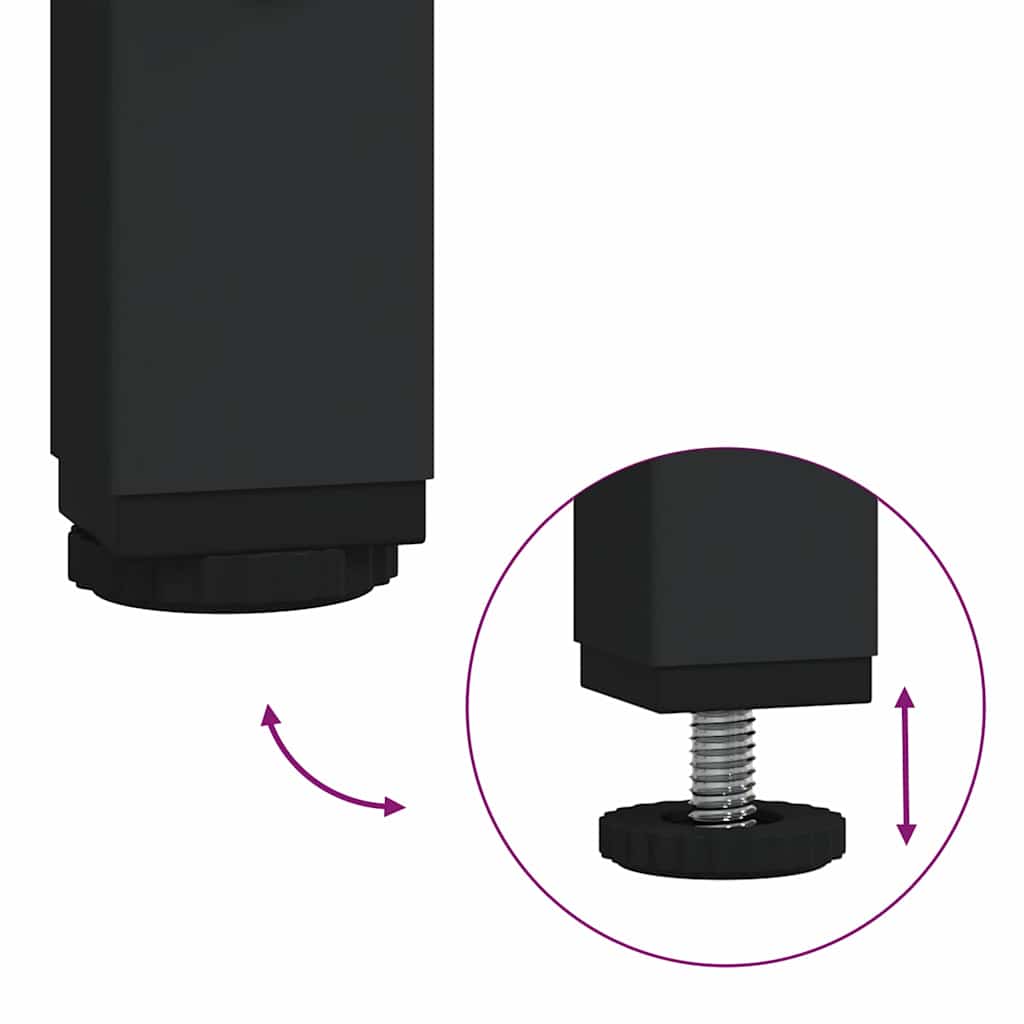 Badezimmermöbel-Set 5 pcs Schwarz Eichen-Optik Holzwerkstoff