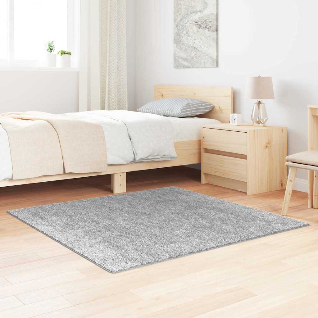 Anti-Rutsch Shaggy Teppich Dunkelgrau 200 x 200 cm PP