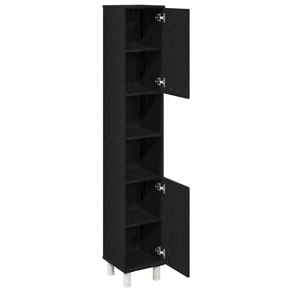 Badezimmerschrank Weiß 30x30x179 cm Holzwerkstoff