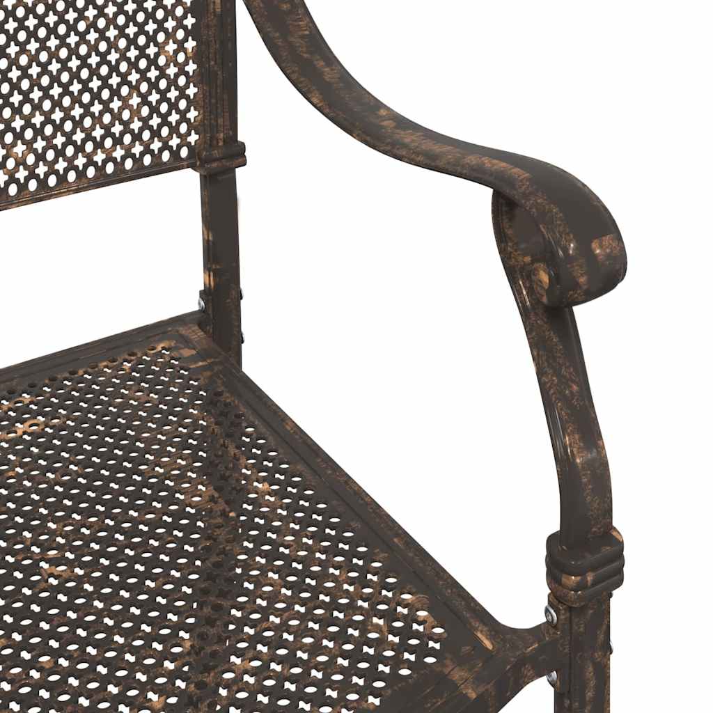 Gartenstuhl 2 pcs Bronze 55 x 55 x 92,5cm Aluminium