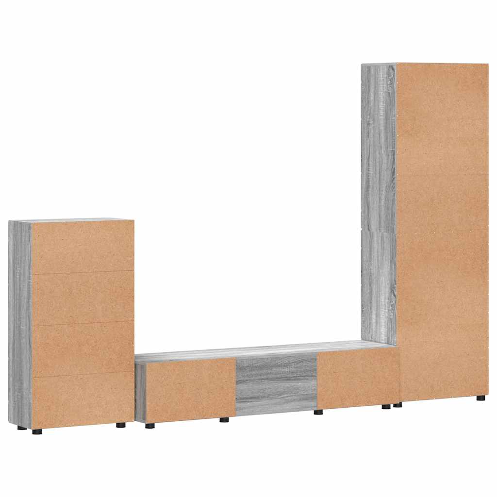 Highboard mit Regal FLORIN Weiß 60 x 35 x 182 cm Holzwerkstoff
