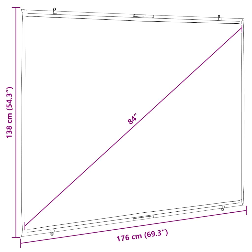 Beamer Leinwand Wandhängend 50 Zoll 4:3