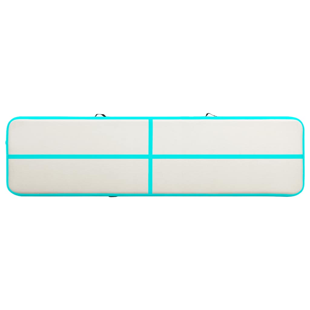 Aufblasbare Gymnastikmatte mit Pumpe 300×100×10 cm PVC Rosa
