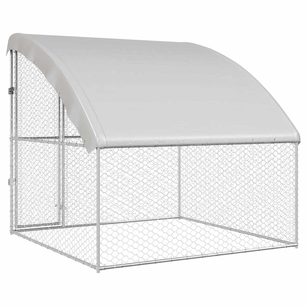 Hundekäfig 2 pcs Silber 4 x 2 x 2 m Verzinkter Stahl