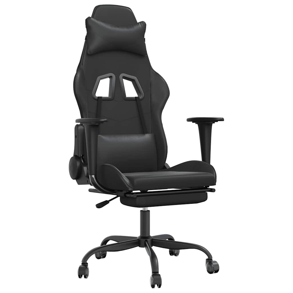 Gaming-Stuhl mit Massagefunktion Schwarz und Rot Kunstleder