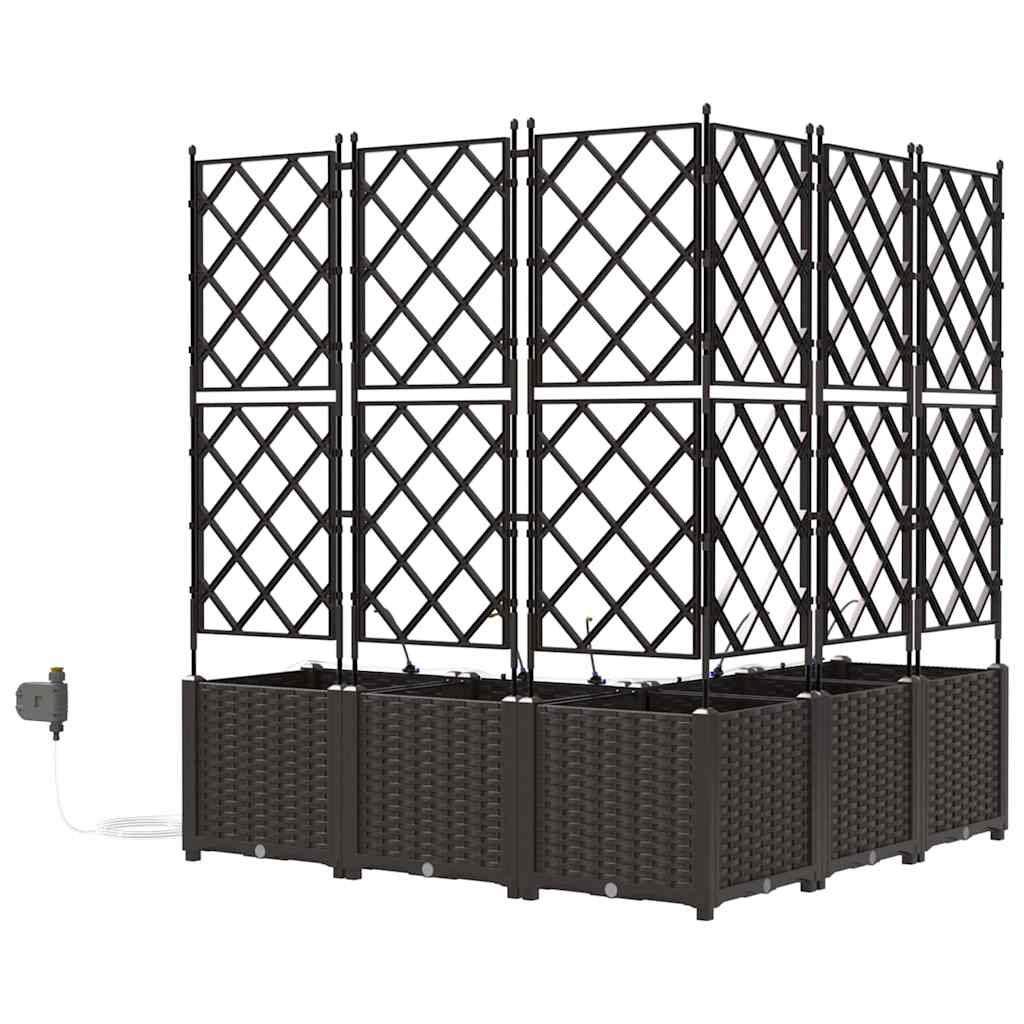 Garten-Pflanzgefäß 4 Stk. Braun 160 x 40 x 22 cm PP