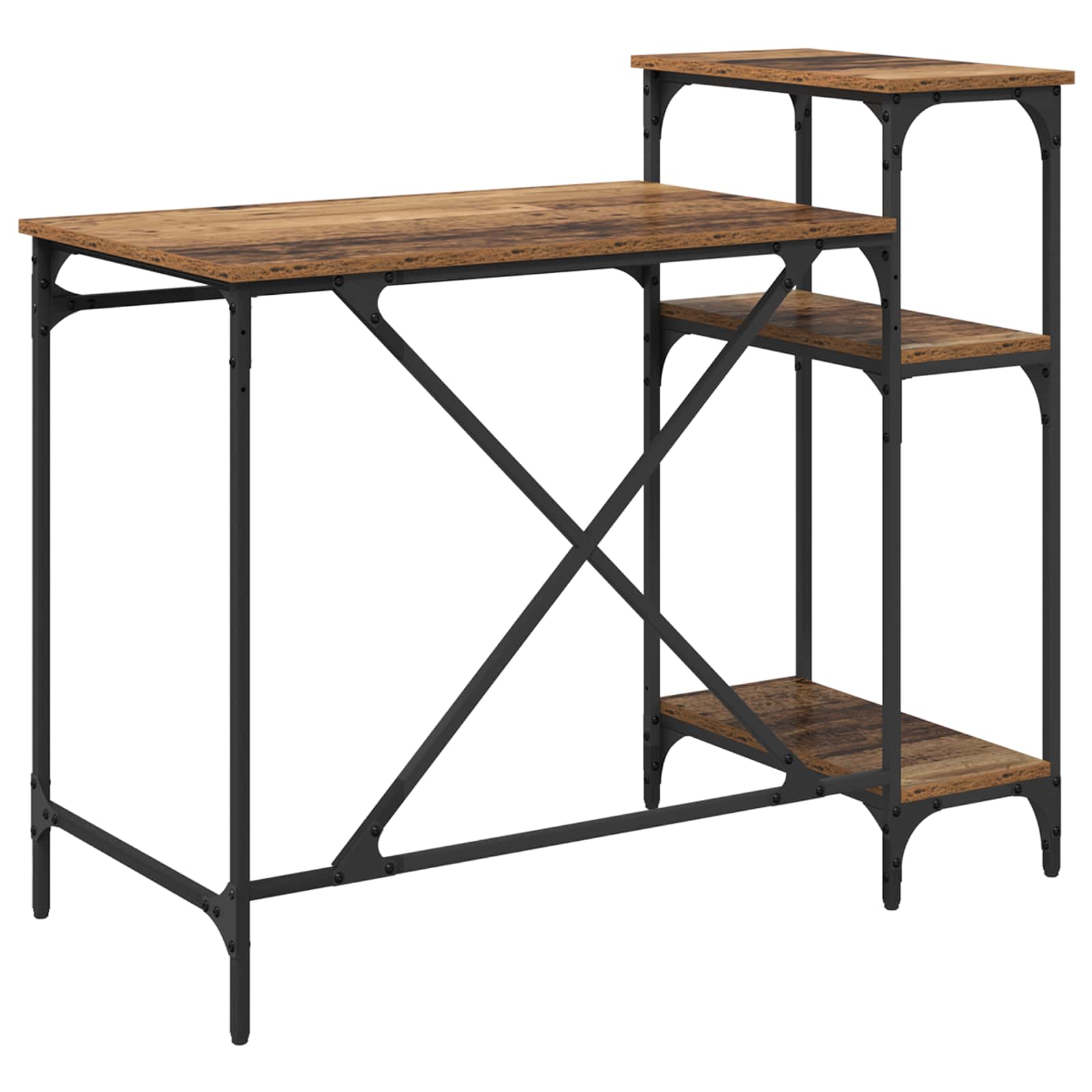 Schreibtisch mit Regal Sonoma-Eiche 135x50x90 cm Holzwerkstoff