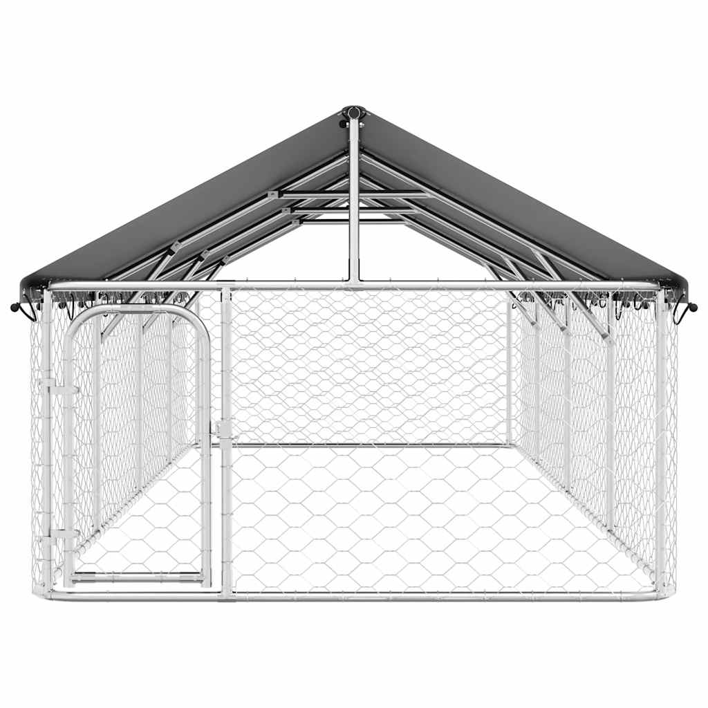 Outdoor-Hundezwinger mit Dach 400x200x150 cm