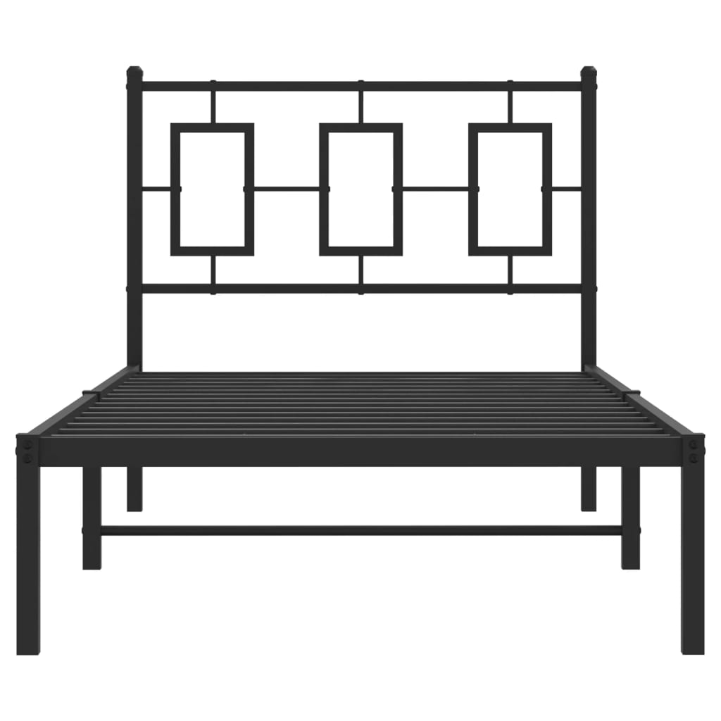 Bettgestell mit Kopf- und Fußteil Metall Weiß 180x200 cm