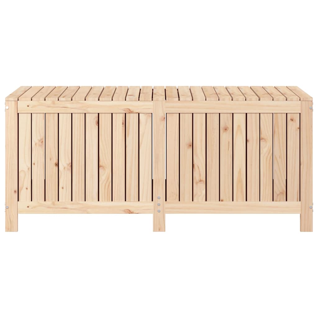Gartentruhe Grau 76x42,5x54 cm Massivholz Kiefer