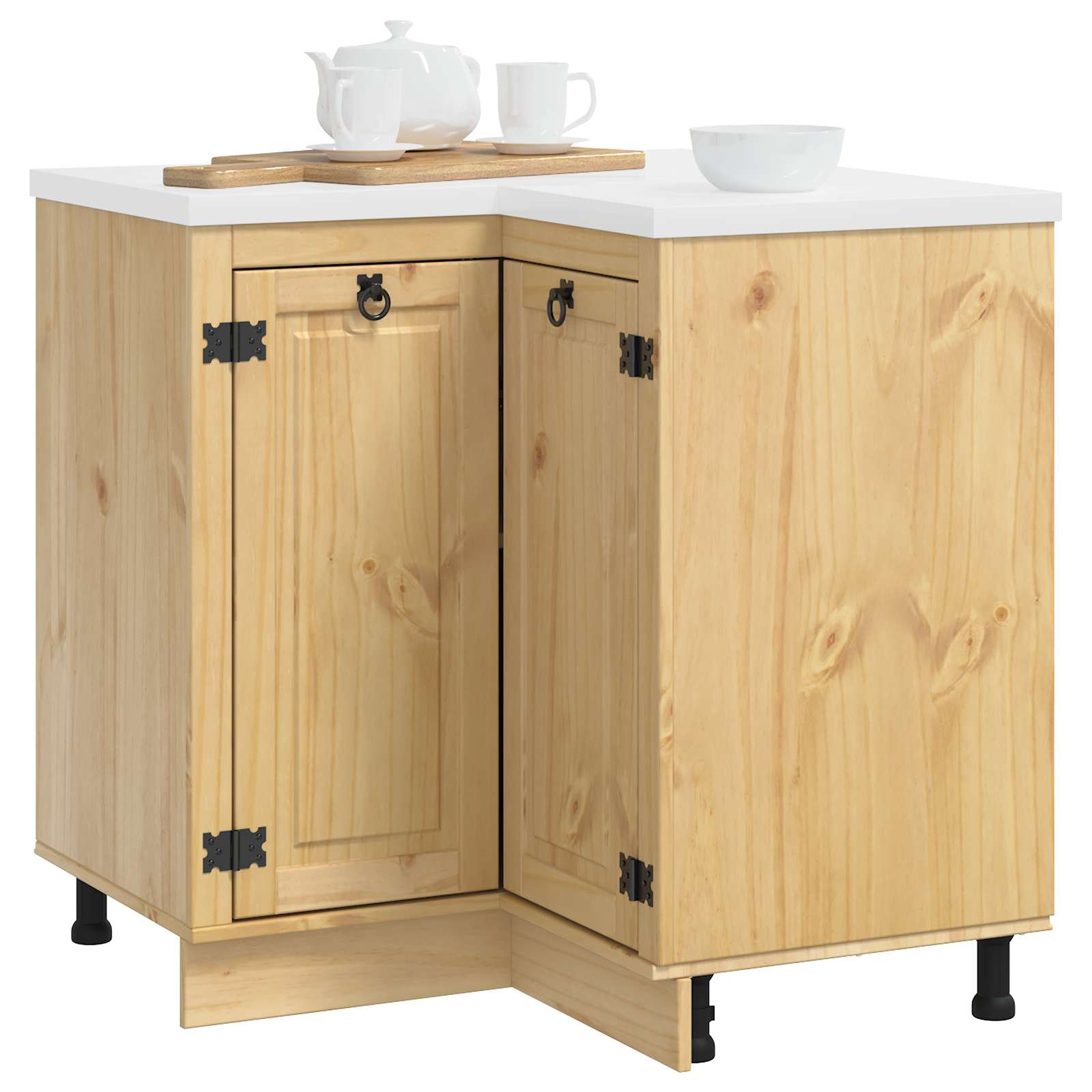 Schrank SKI Honigbraun 60 x 46 x 81,5 cm Massives Kiefernholz