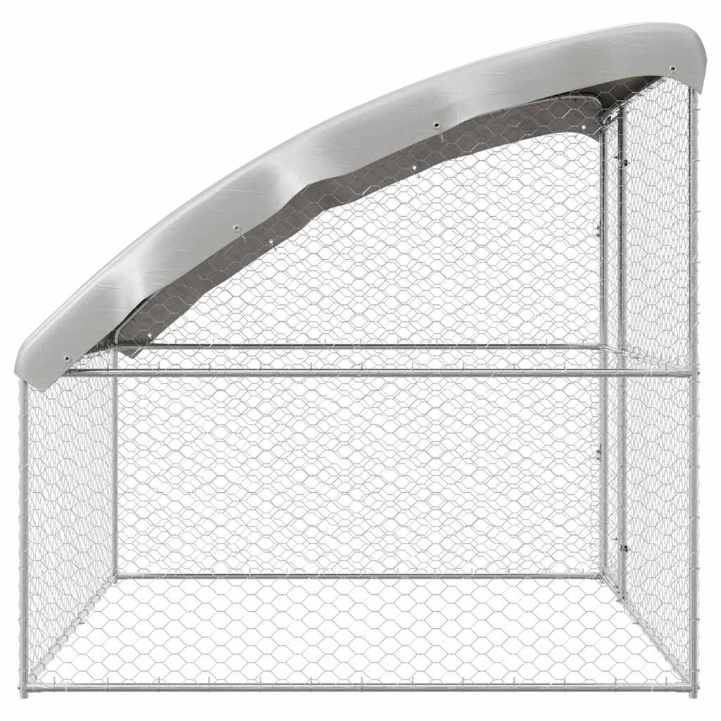 Hundekäfig 2 pcs Silber 4 x 2 x 2 m Verzinkter Stahl