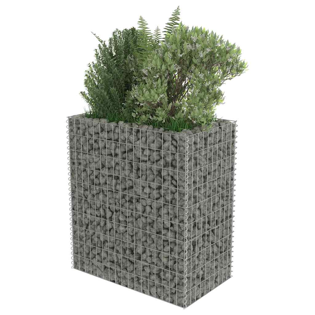 Gabionen-Hochbeet Verzinkter Stahl 450×90×100 cm