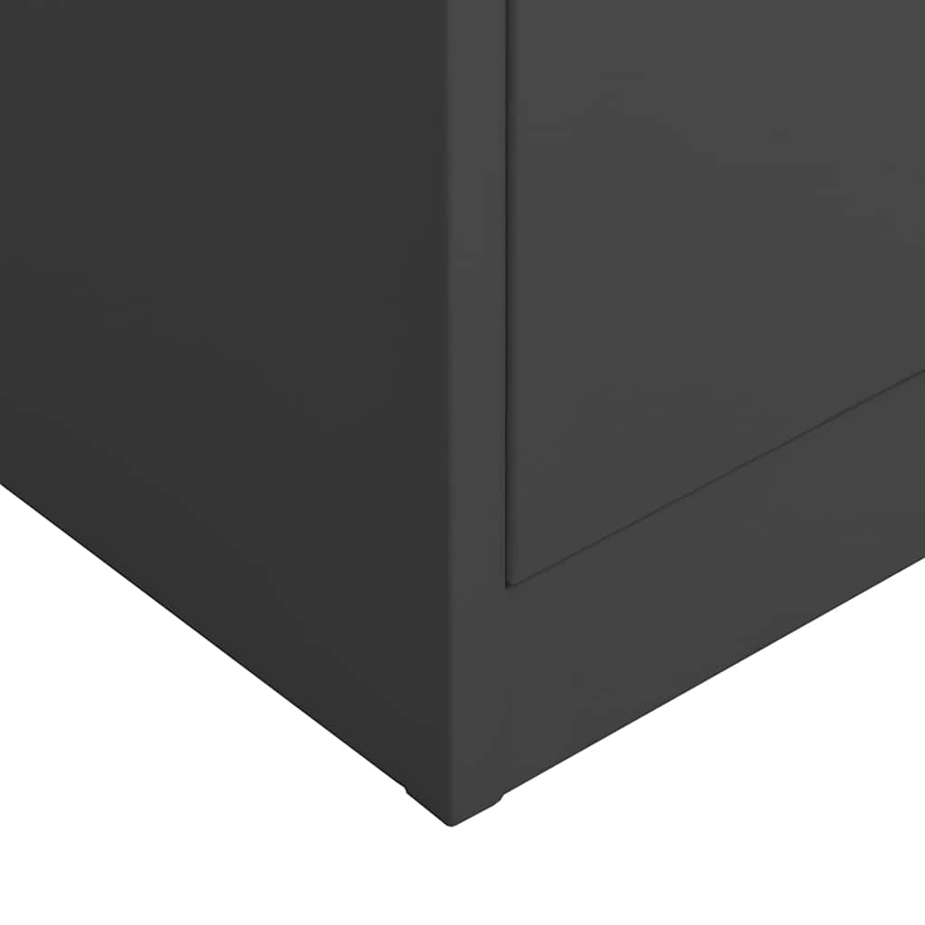 Schließfachschrank Weiß 90x40x180 cm Stahl