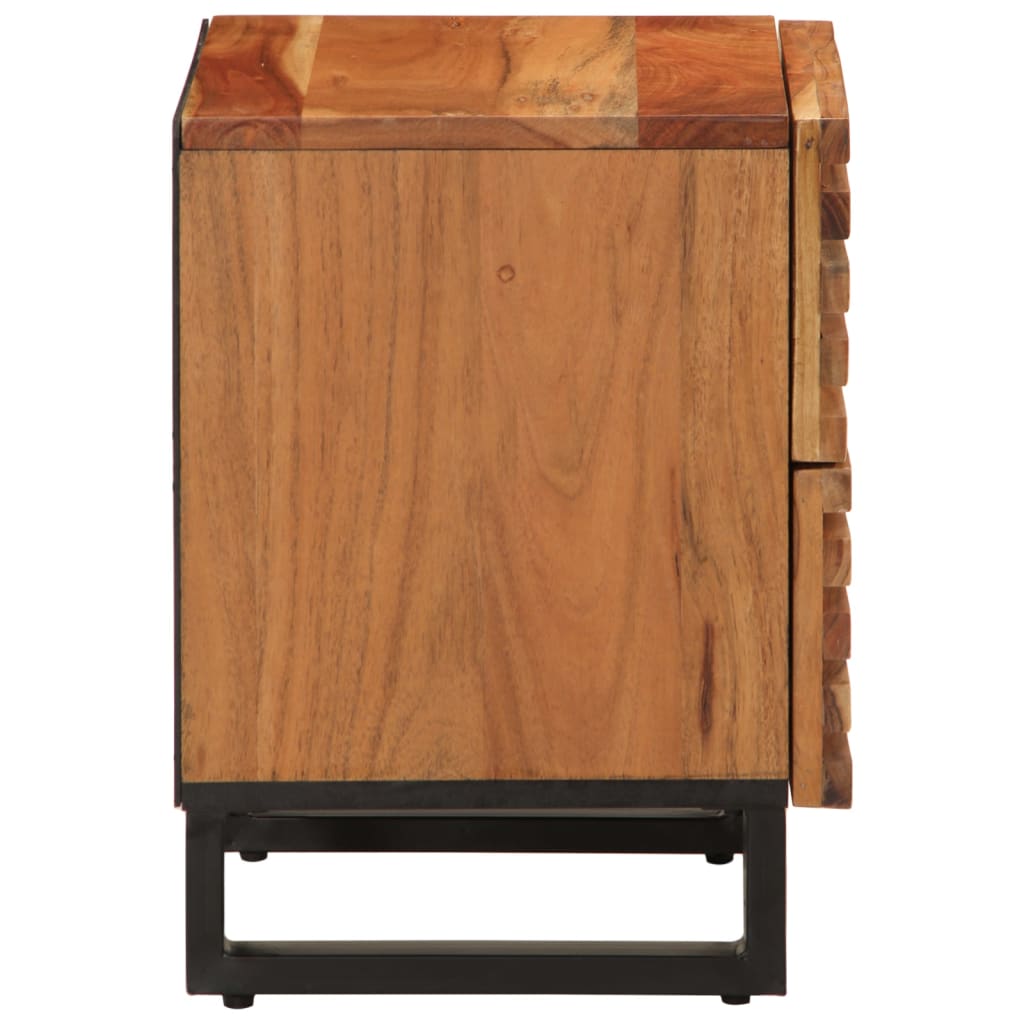 Nachttisch 40x34x46 cm Raues Mangoholz