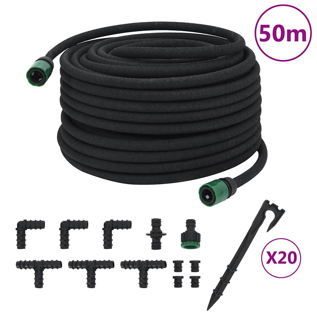 Tropfschlauch Schwarz 0,6" 10 m Gummi