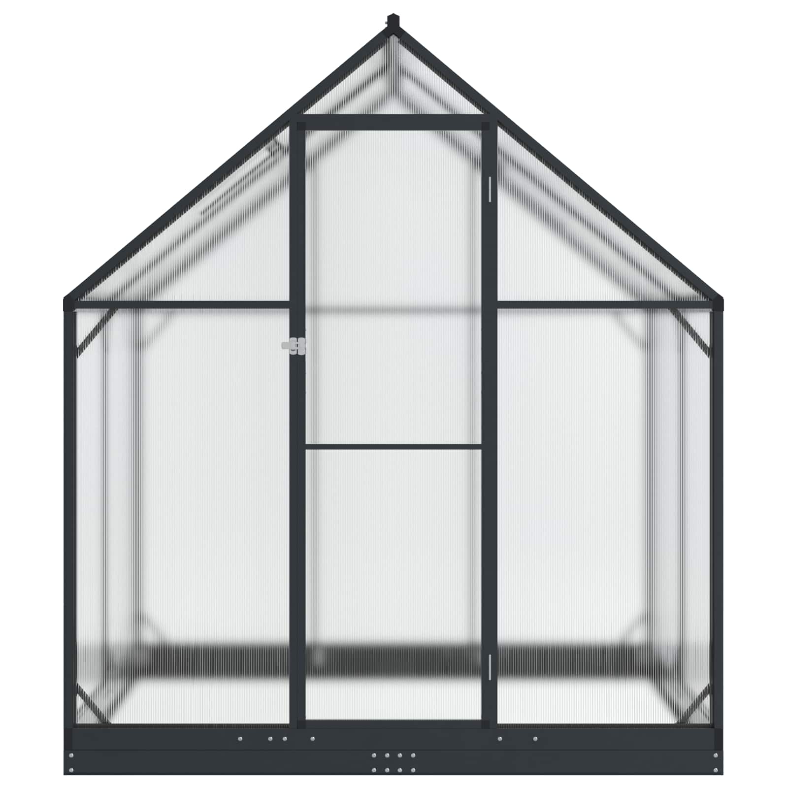 Garten Gewächshaus mit Tür Anthrazit 183,5 x 183,5 x 207 cm