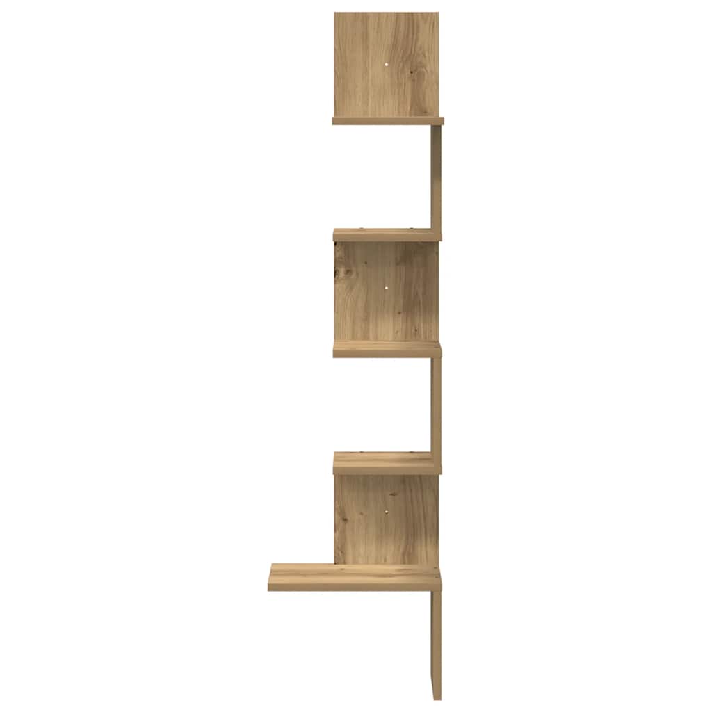 Wand-Eckregal Weiß 20x20x127,5 cm Holzwerkstoff