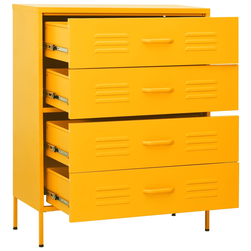 Kommode Olivgrün 80x35x101,5 cm Stahl