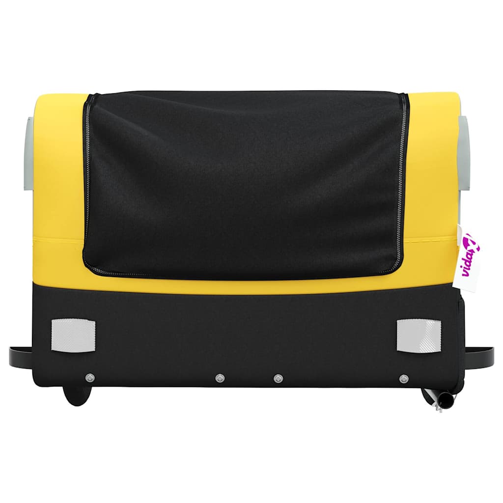 Fahrradanhänger Schwarz und Rot 30 kg Eisen