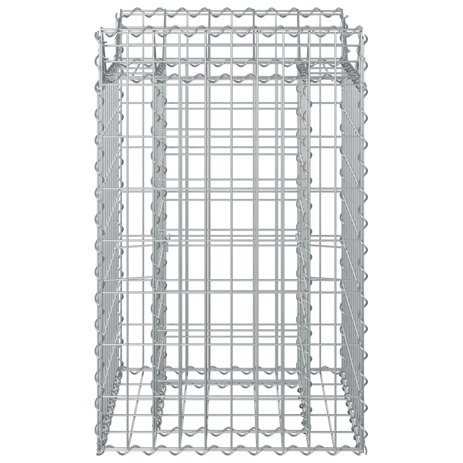 Gabionen-Hochbeet 2 pcs Silber