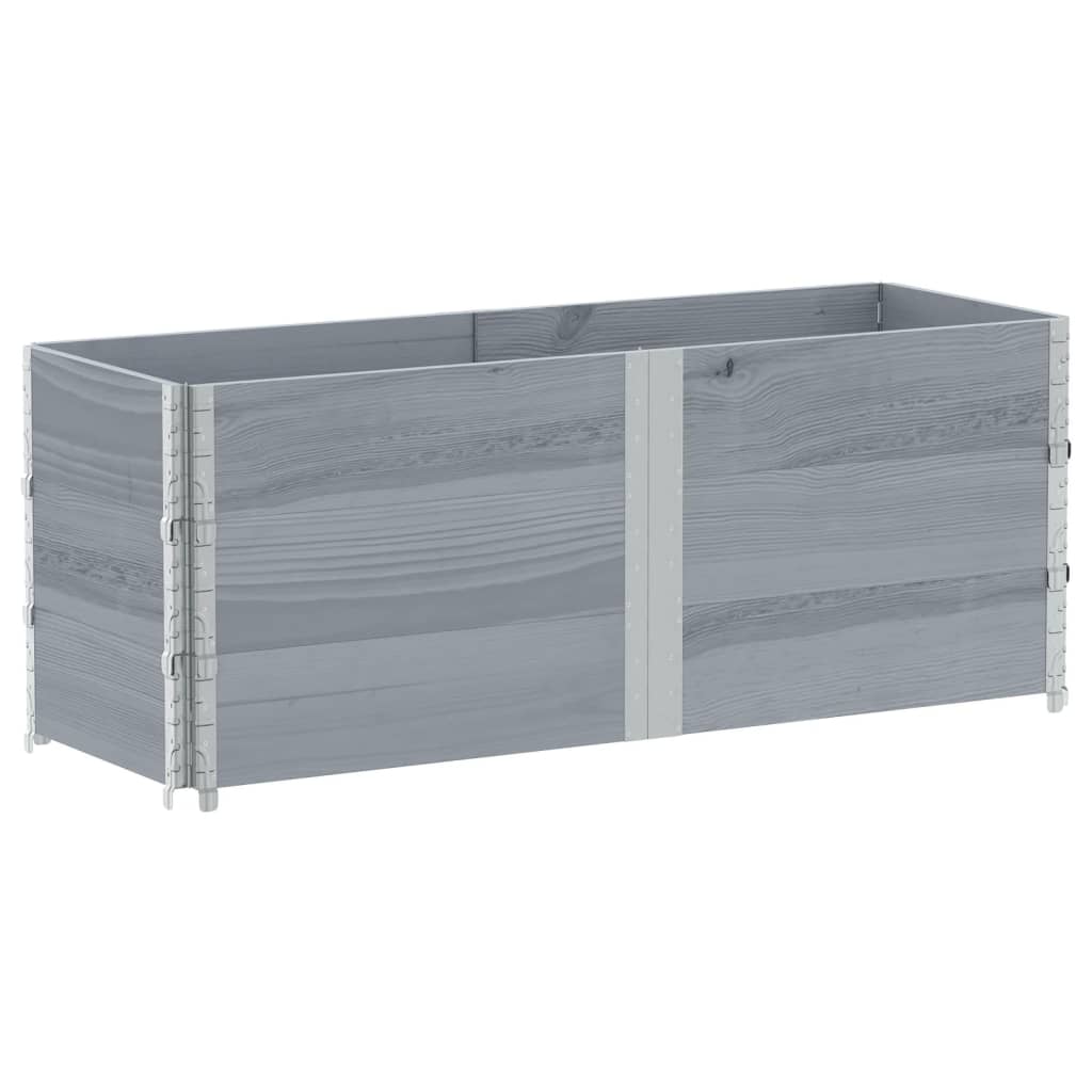 Pflanzkasten Grau 150x100 cm Massivholz Kiefer