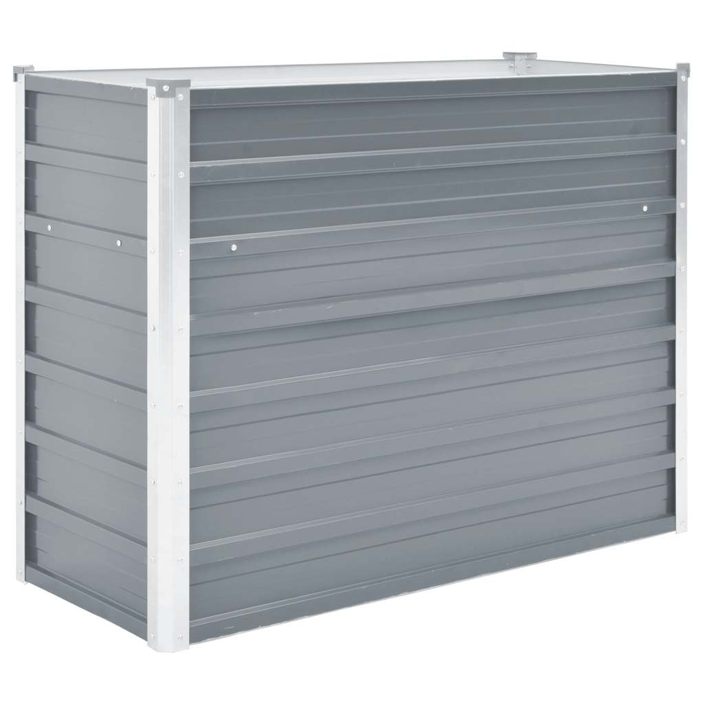 Hochbeet 160 x 80 x 77 cm Verzinkter Stahl Grau