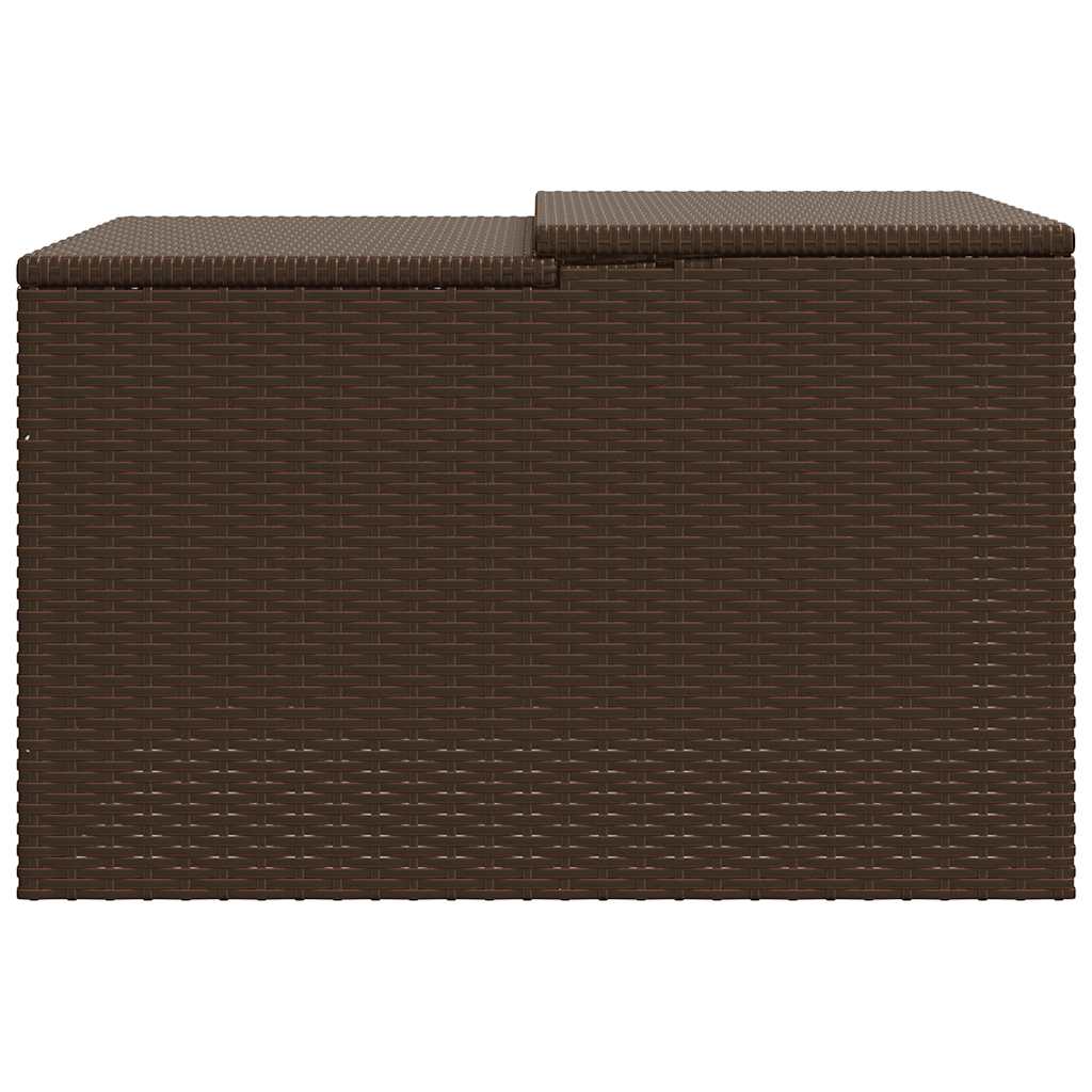 Mähroboter-Garage Schwarz 86x90x52/57 cm Poly Rattan
