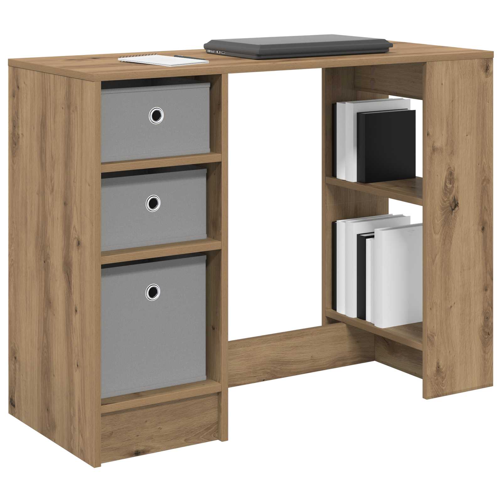 Schreibtisch mit Schubladen Weiß 100 x 40 x 75 cm Holzwerkstoff