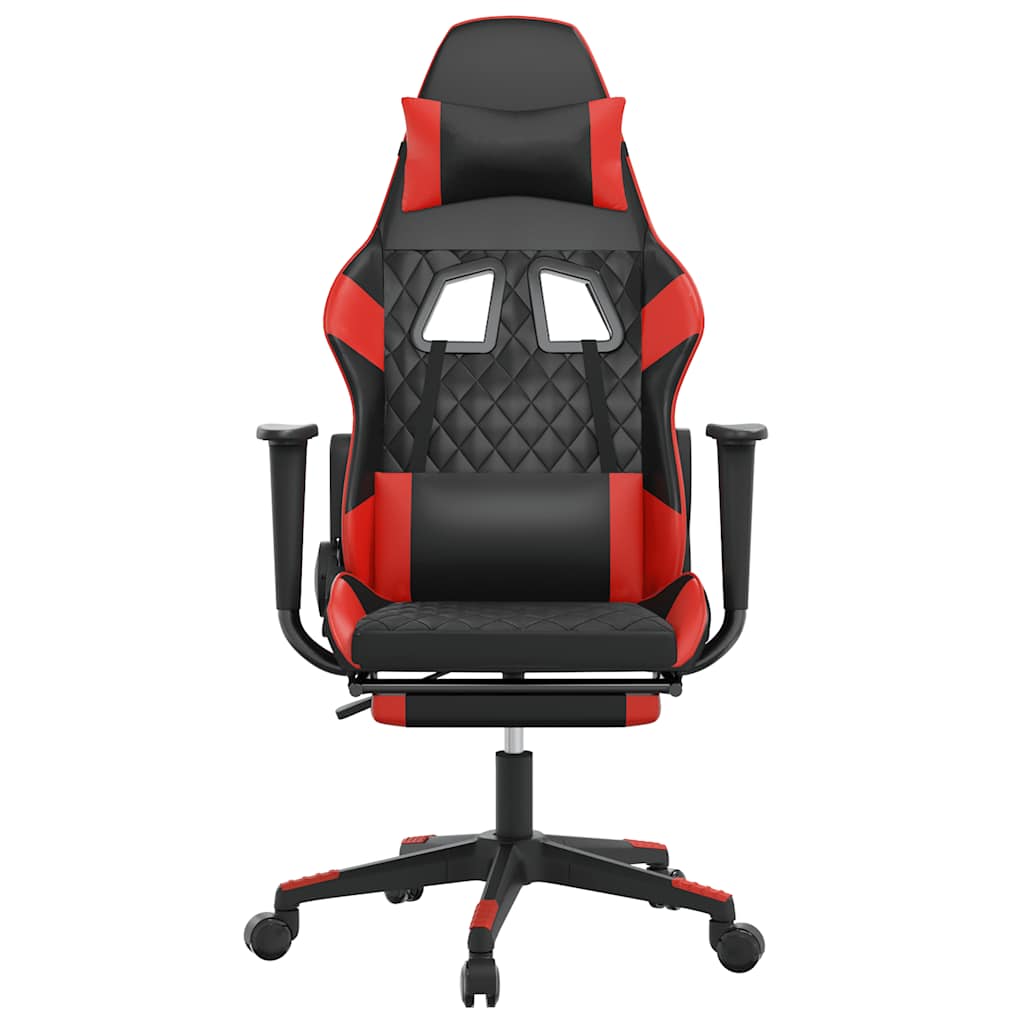 Gaming-Stuhl mit Massagefunktion Schwarz und Blau Kunstleder