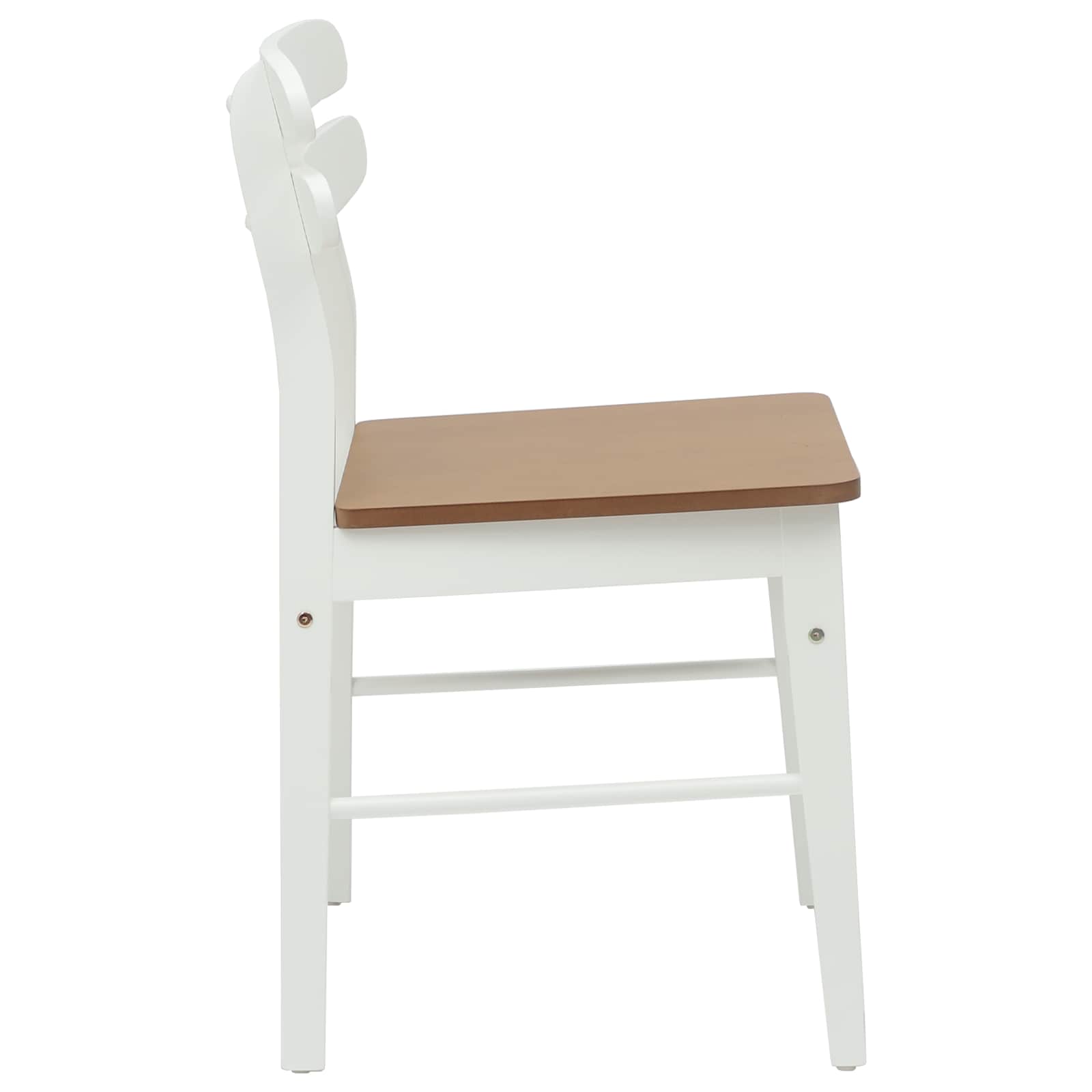 Esszimmerstuhl 2 pcs Hellbraun und hell Massives Gummiholz