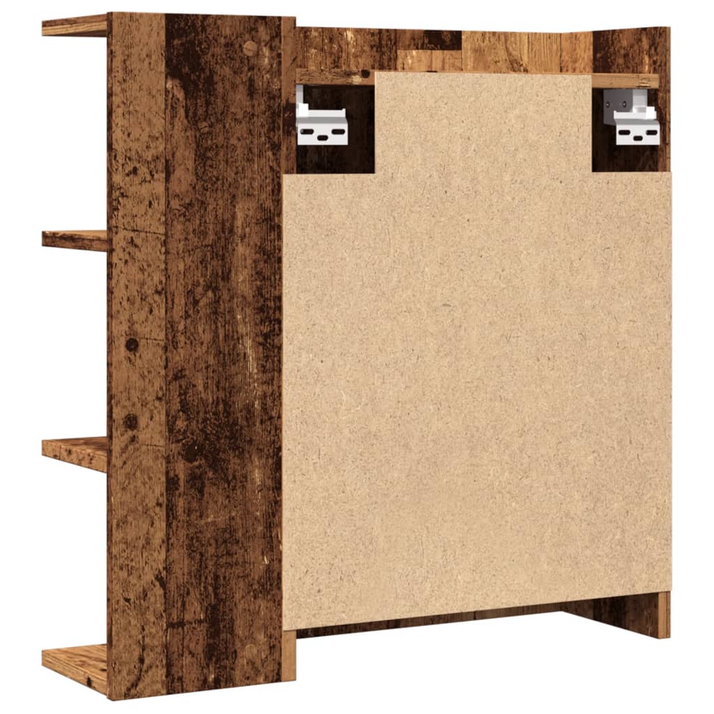 Bad-Spiegelschrank Weiß 62,5x20,5x64 cm Holzwerkstoff