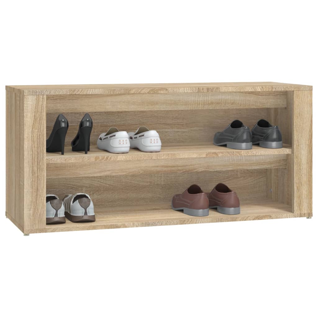 Schuhregal Weiß 100x35x45 cm Holzwerkstoff