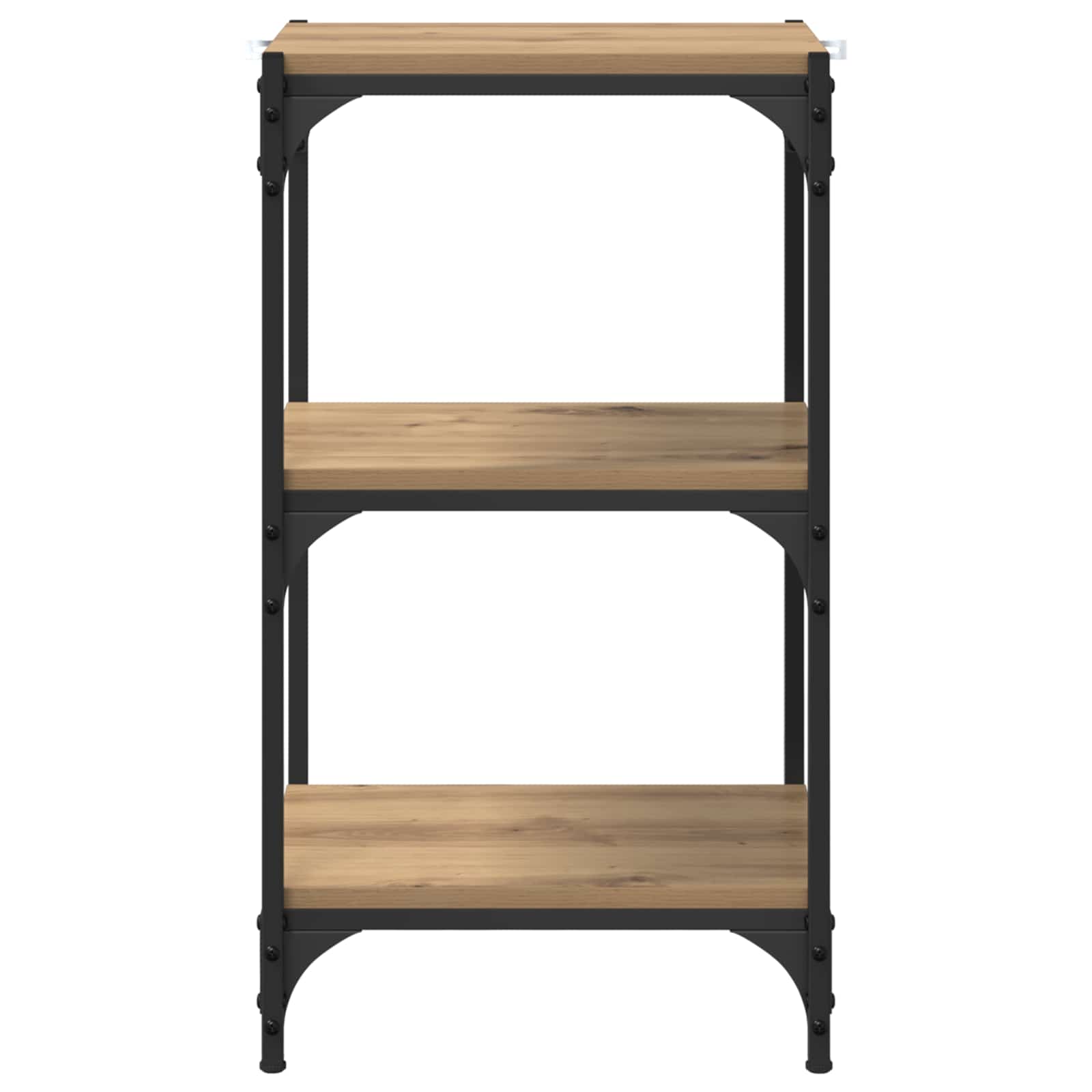 Bücherregal Schwarz 40x33x70,5 cm Holzwerkstoff und Stahl
