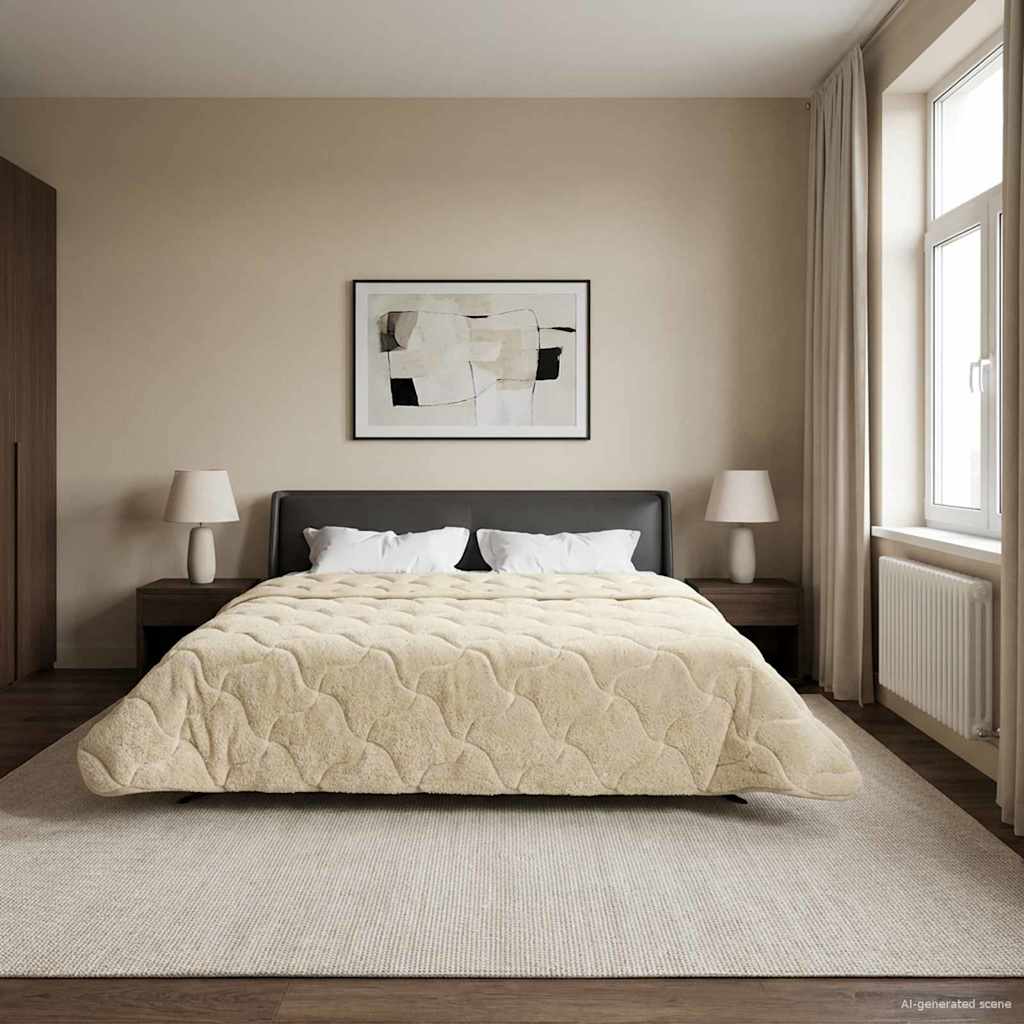 Winterbettdecke Gepolstert Anthrazit 135 x 200 cm
