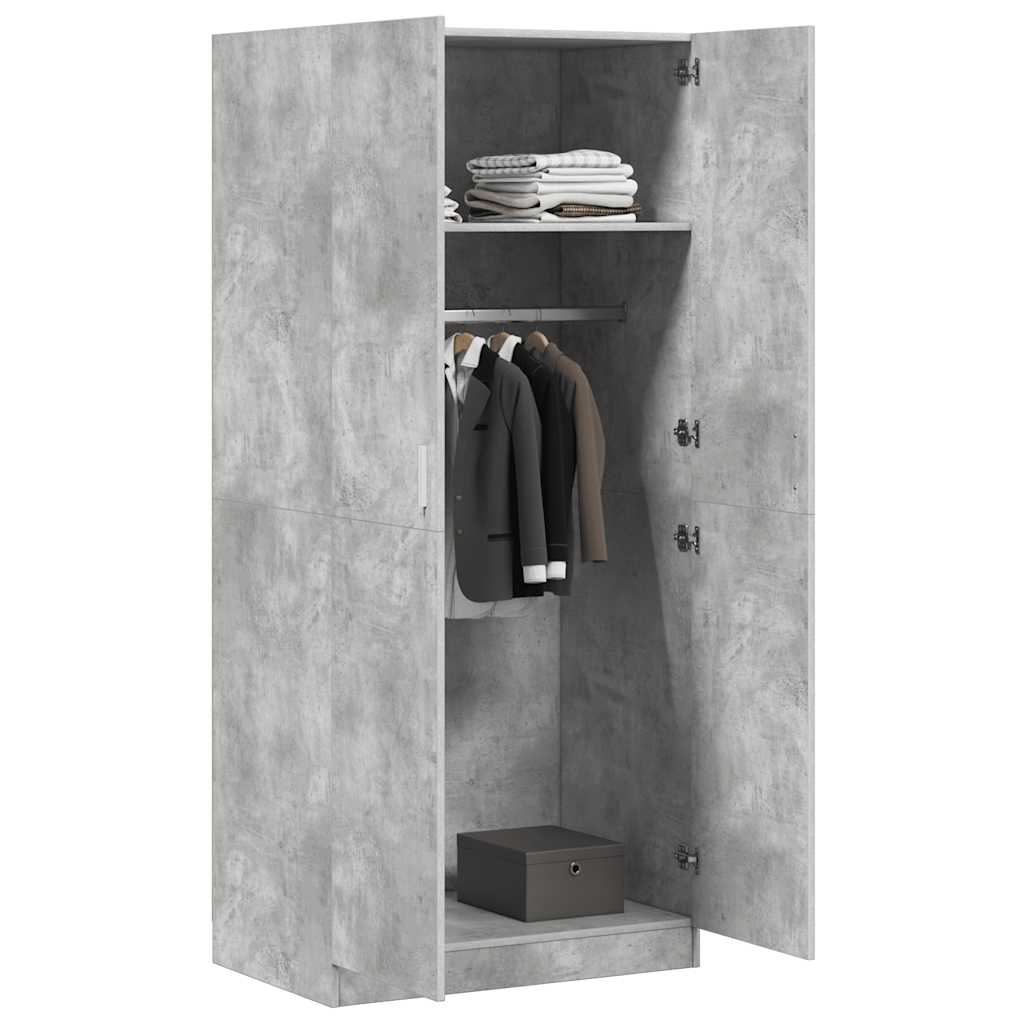 Kleiderschrank Weiß 80x52x180 cm Holzwerkstoff