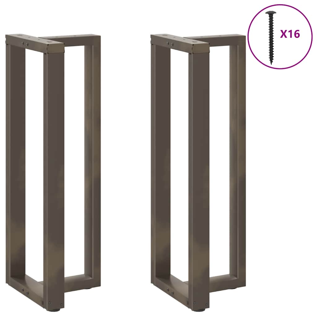 Couchtischbeine T-Form 2 Stk. Schwarz 30x25x(30-31) cm Stahl