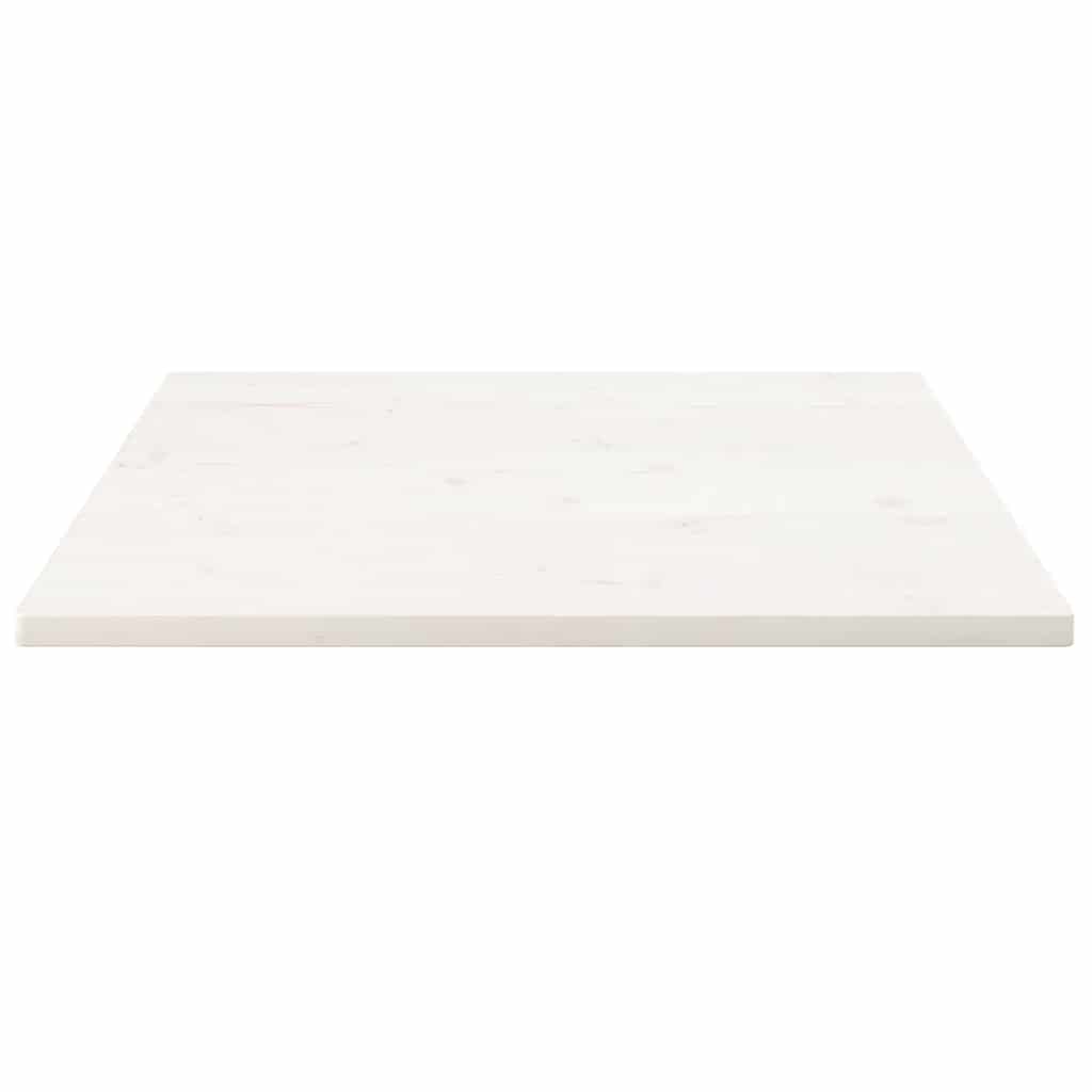 Tischplatte Weiß 40x40x2,5 cm Massivholz Kiefer Quadratisch