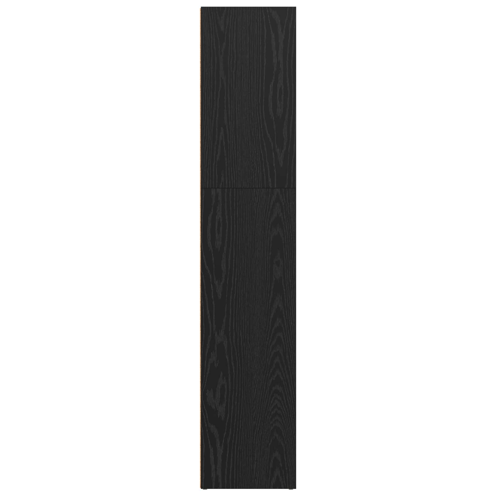 Bücherregal Schwarz Eichen-Optik 80x30x189 cm Holzwerkstoff
