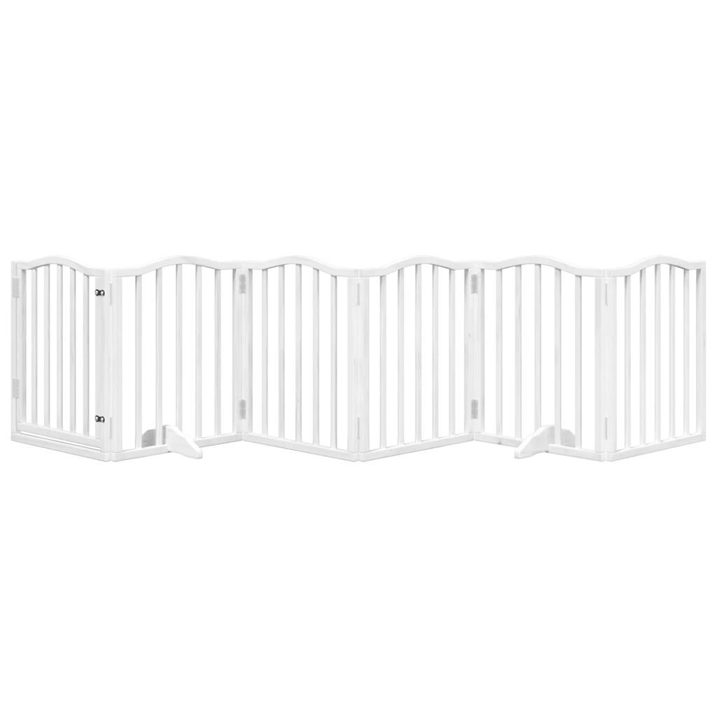 3-tlg. Hundetor Faltbar 150 cm Pappelholz