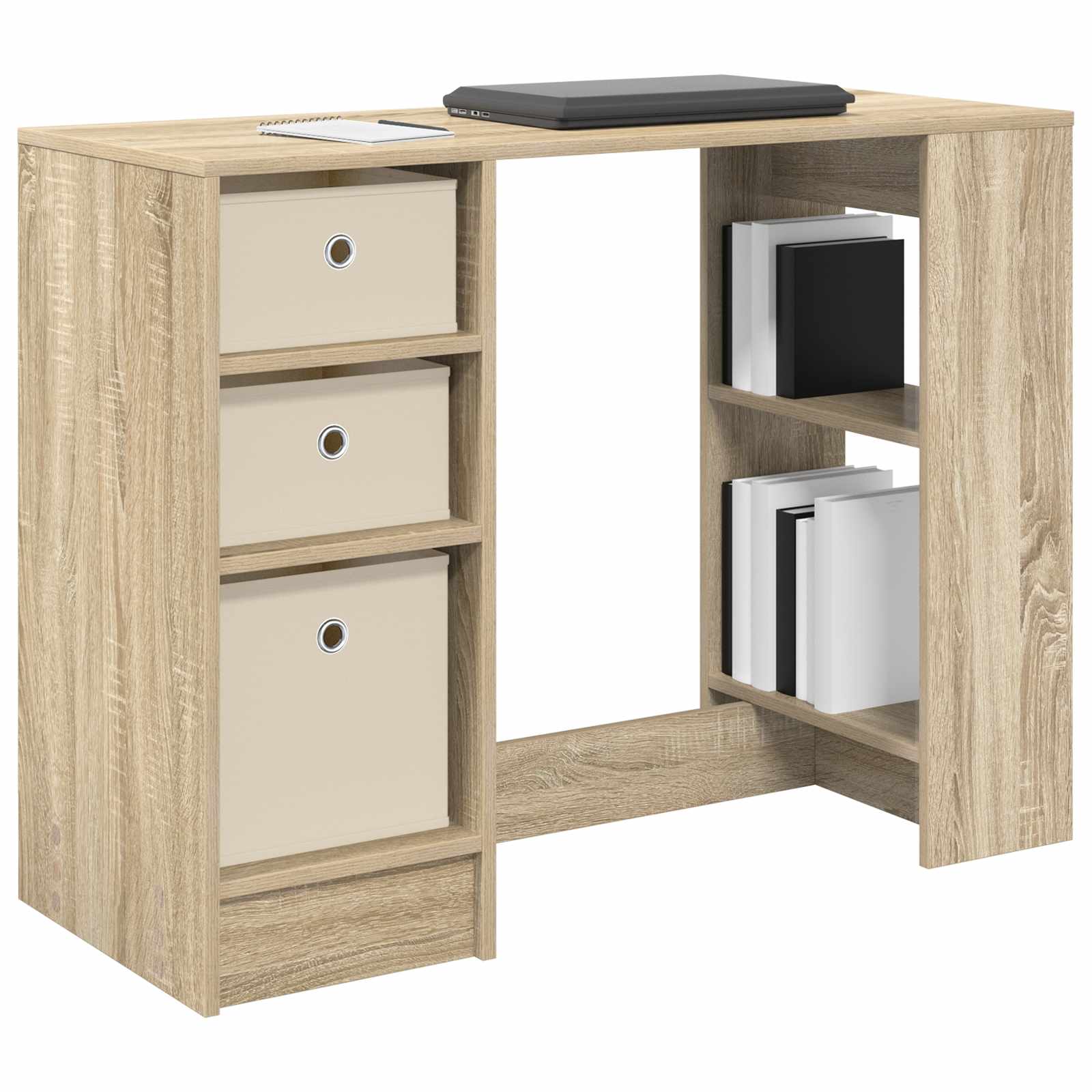 Schreibtisch mit Schubladen Weiß 100 x 40 x 75 cm Holzwerkstoff