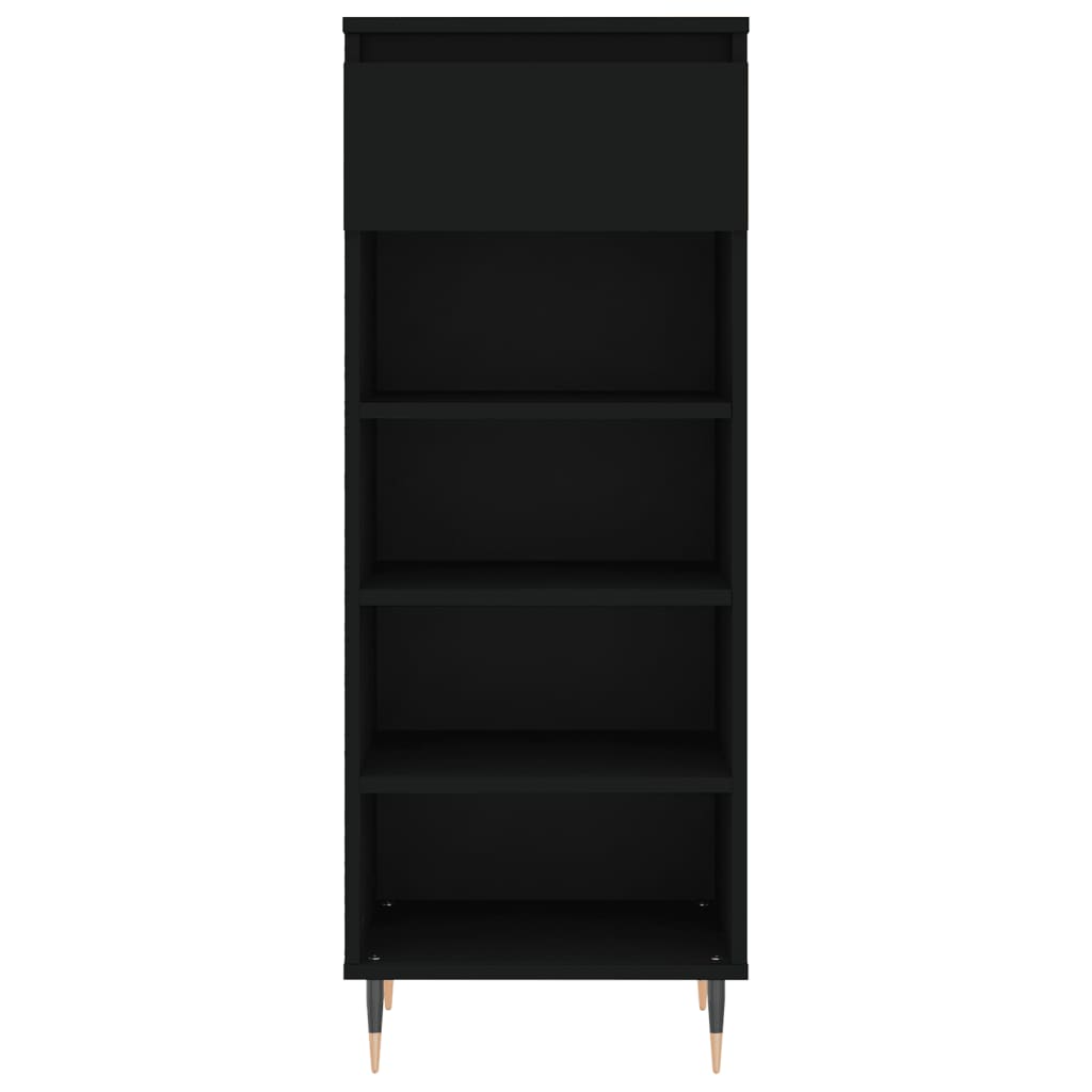 Schuhschrank Schwarz 40x36x105 cm Holzwerkstoff