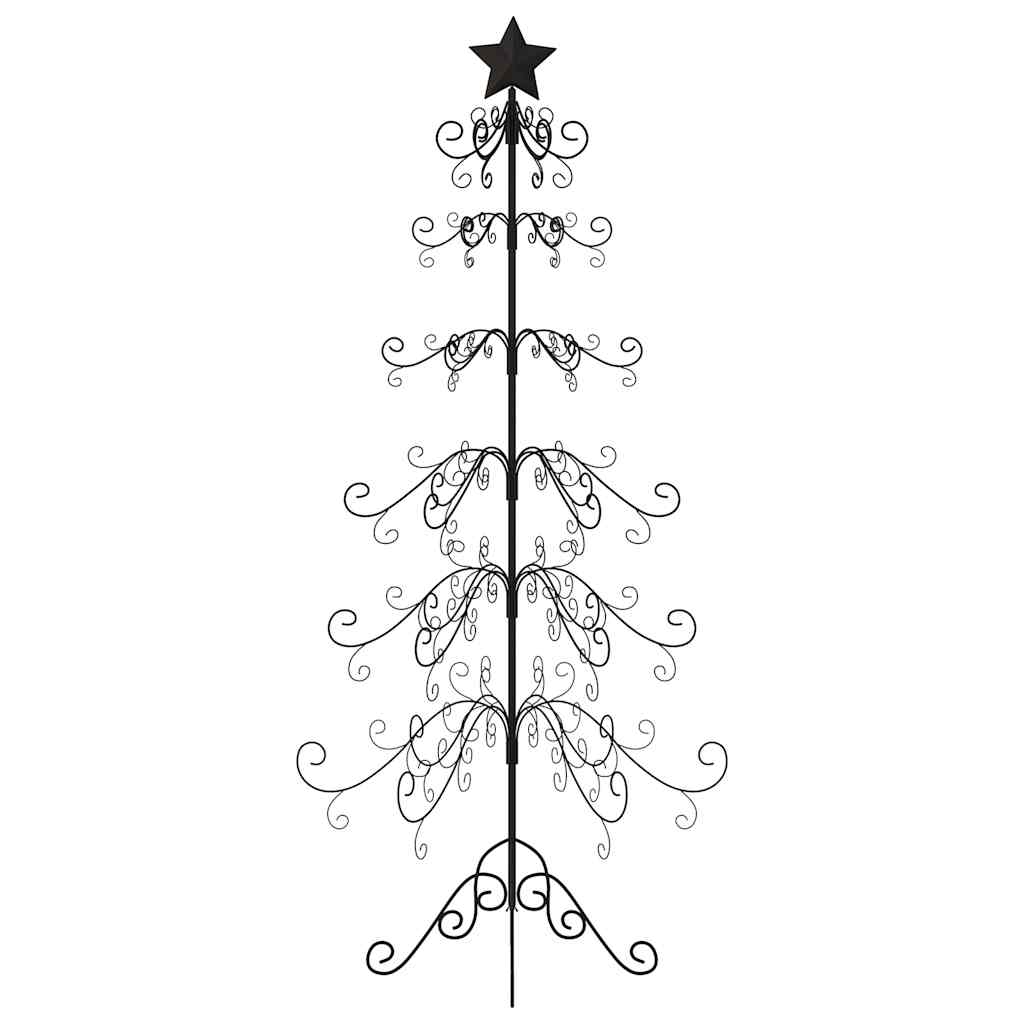 Metall-Weihnachtsbaum für Dekorationen Schwarz 90 cm