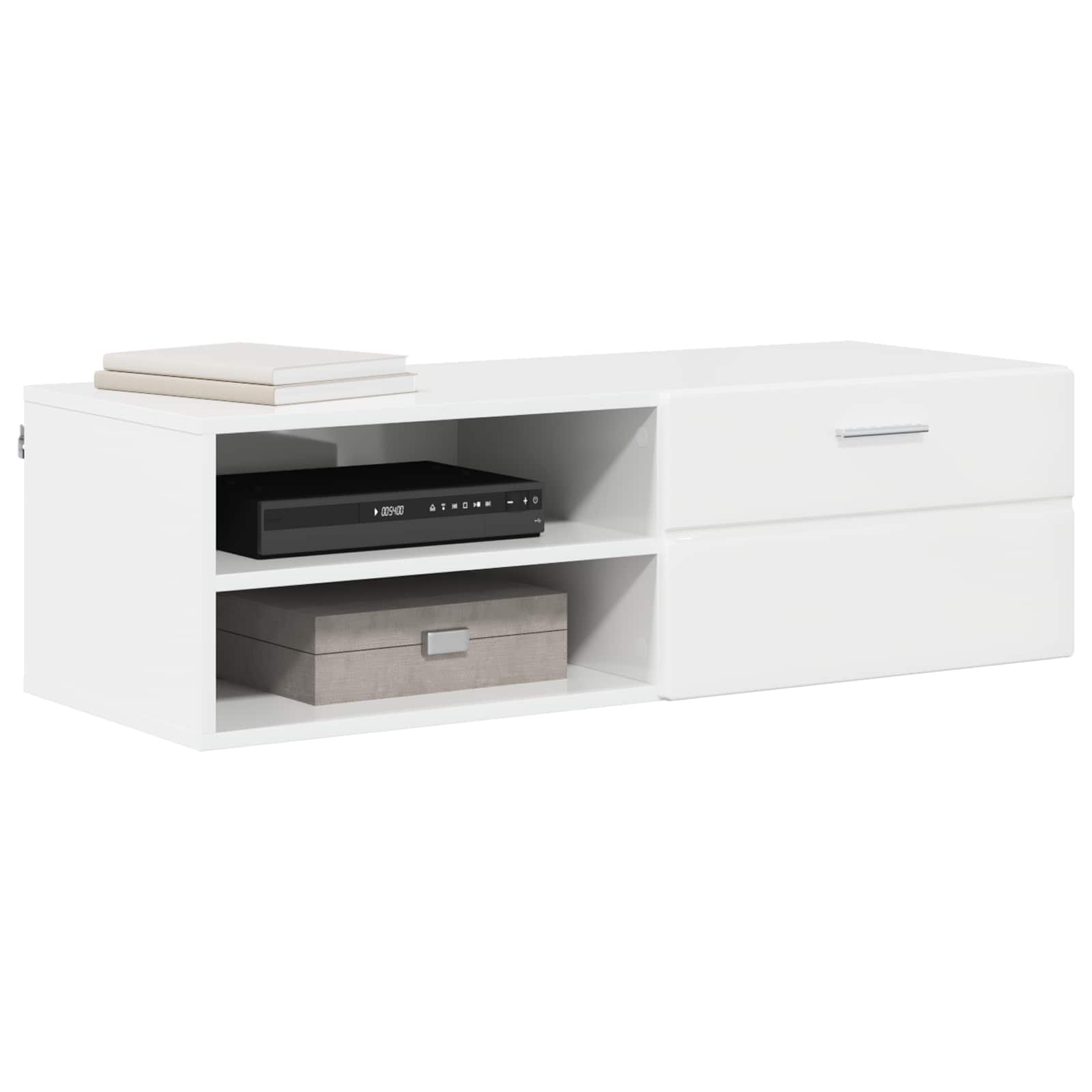 Highboard mit Regal FLORIN Weiß 60 x 35 x 182 cm Holzwerkstoff